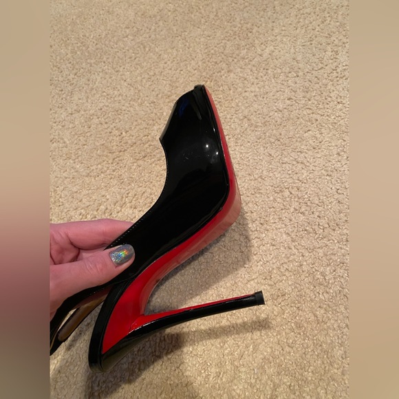 Christian Louboutin Patent Leather Slingback Pumps - Picture 5 of 11
